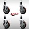Service Caster 5'' SS Maroon Poly Swivel 1-1/2'' Expanding Stem Caster Set with Brake, 4PK SCC-SSEX20S514-PPUB-MRN-TLB-112-4 - alternate 4